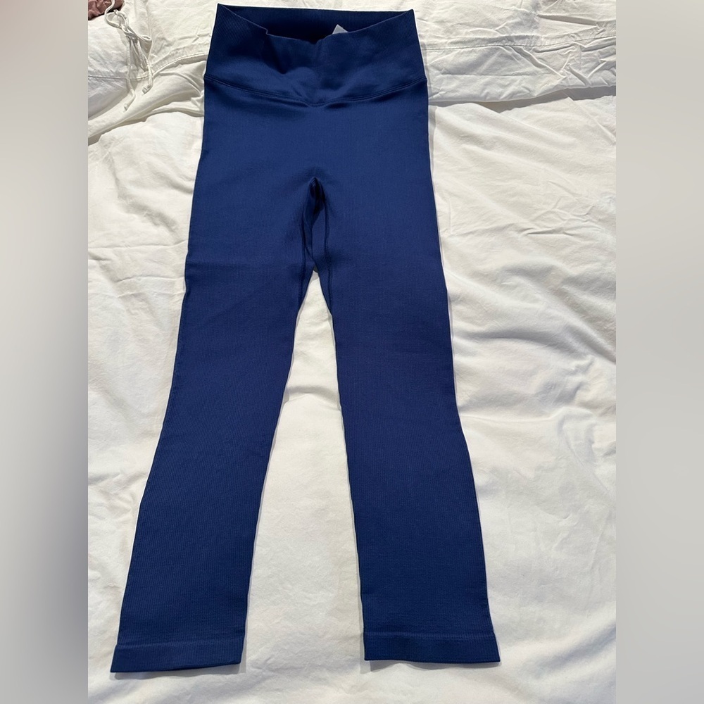 J.Crew Active SculptStretch High-Rise Ribbed Leggings - Size Small - Bright Blue